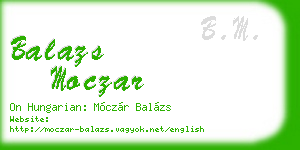 balazs moczar business card