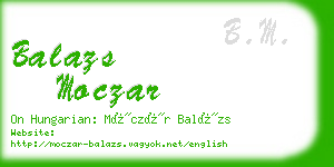 balazs moczar business card